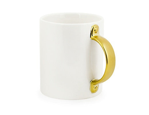 Large Gold Handled Mug